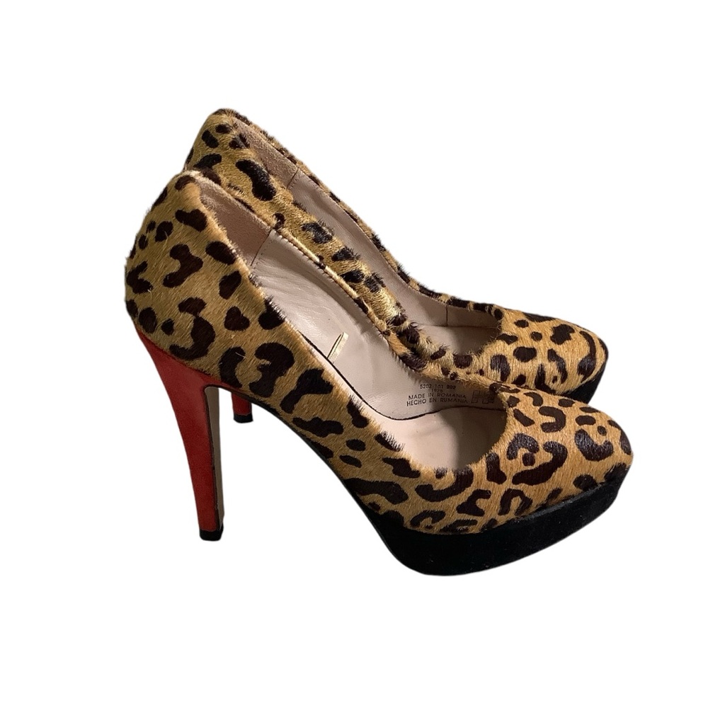 Zara Leopard Print Platform Heels